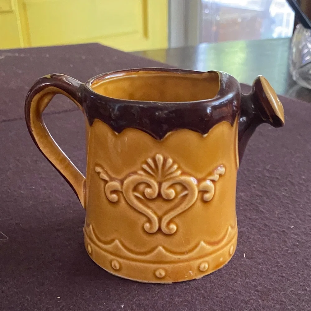 Brown Ceramic Pitcher with Handle - Picture 4 of 6